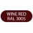 wine red ral3005